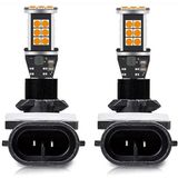 Femex Eco H27 Eğri Soket Sis Farı LED Ampul 24 Ledli Turuncu 2 Adet