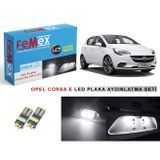 Femex Opel Corsa E LED Plaka Aydınlatma Ampul Seti Femex Parlak Beyaz