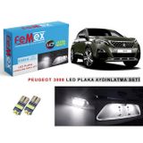Femex Peugeot 3008 LED Plaka Aydınlatma Ampul Seti Femex Parlak Beyaz