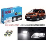 Femex Peugeot Rifter LED Plaka Aydınlatma Ampul Seti Femex Parlak Beyaz