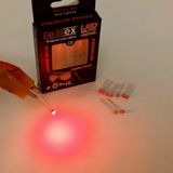 FEMEX Premium T5 T4 10'lu İnce Bacaklı Kıl Led Mini Led Ampul Parlak Kırmızı