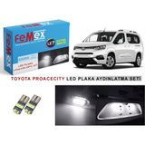 Femex Toyota Proacecity LED Plaka Aydınlatma Ampul Seti Femex Parlak Beyaz