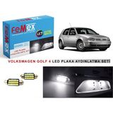 Femex Volkswagen Golf 4 LED Plaka Aydınlatma Ampul Seti Parlak Beyaz