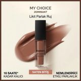 Feminist Cosmetics Uzun Süre Kalıcı Likit Parlak Ruj Mocha – Nemlendirici Kremsi Yüksek Pigment Bulaşmaz |Dominant - Kahverengi