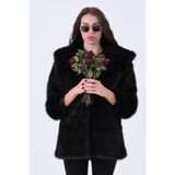 Feminist Siyah Uzun Lolita Kürk Kaban 31050729.01 - L - XL