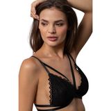 Femme Fatale Siyah Bant Askılı Bralet Sütyen, Poliamid, Hafif ve Nefes Alabilir Tasarım, Seksi Kadın İç Çamaşırı (Small)
