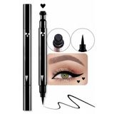 Femmelogy Kalp Desenli Çift Taraflı Eyeliner Stamp Suya Dayanıklı Akmayan Siyah Damga Kalem