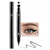 Femmelogy Yıldız Desenli Çift Taraflı Eyeliner Stamp Suya Dayanıklı Akmayan Siyah Damga Kalem