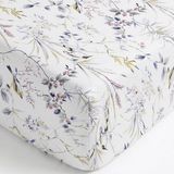 femmhome Lüks Ranforce Desenli %100 Pamuk Lastikli Çarşaf | 63 Tel Dokuma (160 Tc) | Nightingale - Mavi - 180x200