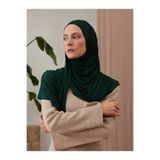 Femple Modest Küçük Pratik Premium Jersey Şal | Renk: Çam Yeşili | Çene Dikişli | Ölçü: Genç-çocuk | Instant Hijab