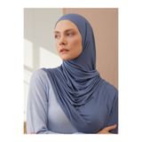 Femple Modest Küçük Pratik Premium Jersey Şal | Renk: Kot Mavisi | Çene Dikişli | Ölçü: Genç-çocuk | Hijab
