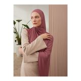Femple Modest Küçük Pratik Premium Jersey Şal | Renk: Nar Gülü | Çene Dikişli | Ölçü: Genç-çocuk | Instant Hijab