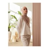 Femple Modest Küçük Pratik Premium Jersey Şal | Renk: Sıcak Vizon | Çene Dikişli | Ölçü: Genç-çocuk | Hijab
