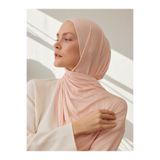 Femple Modest Küçük Premium Jersey Şal | Renk: Krem Pembe | Hijab