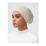 Femple Modest Pratik Düz Bone | Renk: Lime Krem | Tube Underscarf