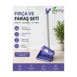 Femy Saplı Faraşlı Süpürge Seti (Renk, stok durumuna göre değişebilir)