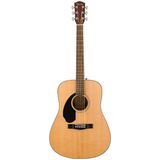 Fender 0970115021 Cd-60S Solak Dreadnought Akustik Gitar (Naturel - Ceviz Klavye) | Classic Design Serisi Solak Müzisyenler İçin Özel Tasarım Mas