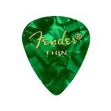 Fender 351 Premium Celluloid Picks Green Moto Thin Pena