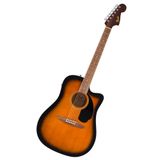 Fender California Debut Redondo Dreadnought, kesitli CE Akustik Gitar, Ladin Üst, Siyah Pickguard, 2-Renkli Sunburst