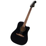Fender California Debut Redondo Dreadnought with cutaway Akustik Gitar CE, Ladin Üst, Siyah Pickguard, Siyah