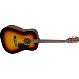 Fender CD-60 Dread V3 DS Sunburst Akustik Gitar | Kolay çalınabilir sap, masif ladin üst, ücretsiz sanal kurslar dahil, akustik gitar başlangıç için ideal