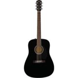 Fender CD-60S Dreadnought Ceviz Klavye Black Akustik Gitar - Siyah