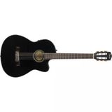 Fender Cn-140sce Nylon Thinline Black Elektro Klasik Gitar