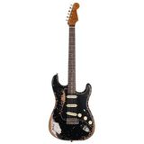 Fender Custom Shop Limited Edition Dual-Mag II Stratocaster Super Heavy Relic Aged Black Elektro Gitar
