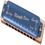 Fender® MIDNIGHT BLUES HARMONICA Harmonica Diatonic 10 Delik Tuning F Blue Limited Edition
