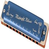 Fender® MIDNIGHT BLUES HARMONICA Harmonica Diatonic 10 Hole Tuning D Blue Limited Edition