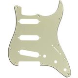 Fender Pickguard, Stratocaster® S/S/S, 11 delikli tutucu, nane yeşili, MG/B/MG, 3 katlı