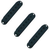 Fender Pickup Covers Stratocaster Black Plastic Set of 3 Black 3'lü Manyetik Kapağı