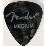 Fender Premium 351 Shape Celluloid Picks Black Moto Medium Pena - 1 Adet