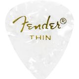 Fender Premium Celluloid Picks White Moto Thin Pick - 1 Adet Pena