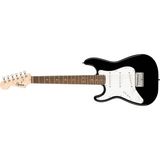 Fender Squier Mini Strat V2 Lefthand Black | Yeni başlayanlar için kısa mensur, solak, 5-9 yaş, seyahat dostu, ücretsiz çevrimiçi dersler dahil elektronik gitar