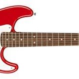 Fender Squier Mini Stratocaster, elektro gitar, Dakota kırmızı, yeni başlayanlar için ideal, Fender Play'de ücretsiz sanal kurslar dahil