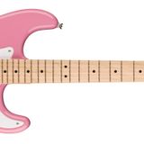 Fender Squier Sonic Stratocaster HT H, Maple Fingerboard, Beyaz Pickguard, Flaş Pembe