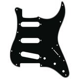 Fender Standard Stratocaster 11 Hole S/S/S Pickguards Siyah Pickguard | Vidalar ve onarım, koruma ve özelleştirme için 1 yıl garanti içerir