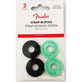 Fender Strap Locks Gitar Askısı Kiliti Black And Surf Green 4 Adet