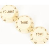 Fender Stratocaster Aged White Volume Tone Tone 3 Kontrol Düğmesi