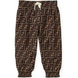 Fendi Bej Logo Desenli Unisex Bebek Jogger Pantolon - 9 Ay