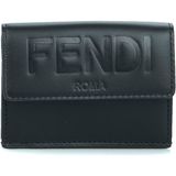 Fendi Siyah Logolu Kadın Deri Cüzdan - Standart