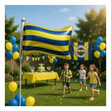 Fener FB Sarı Lacivert Bayrak Folyo Balon 71x50 CM Taraftar Parti Dekorasyonu