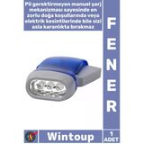 #Fener Kamp Outdoor Aydınlatma Şarjlı Pilsiz Şık Manuel El Feneri Acil Durum Dinamolu Fener Mavi
