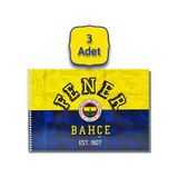Fenerbahçe 17x24 15 Yaprak Karton Kapak Spiralli Resim Defteri 3 Adet