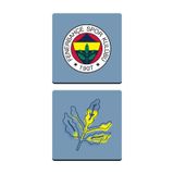 Fenerbahçe Arma Palamut Buz Mavi Ahşap Bardak Altlığı (2'li Set) - Lisanslı Orijinal