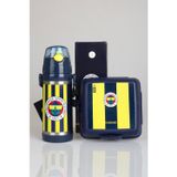 Fenerbahçe "DEKOMUS CEP DEFTERİ HEDİYELİ" LİSANSLI 500 ML ÇELİK MATARA VE BESLENME KABI SETİ 1907