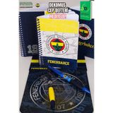 Fenerbahçe Dekomus Cep Defteri Hediyeli, Sert Kapak, Çizgili, 80 Yaprak, 15x10 cm, Karışık Renk, Uçlu Kalem Hediye