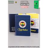 Fenerbahçe Dekomus Cep Defteri, Sert Kapak, 15x10 cm, Çizgili, 80 Yaprak