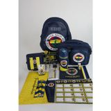Fenerbahçe DEKOMUS İLE LİSANSLI FULL KIRTASİYE SETİ 32 CM ANAOKUL,BESLENME VE KALEM ÇANTASI,500 ML T